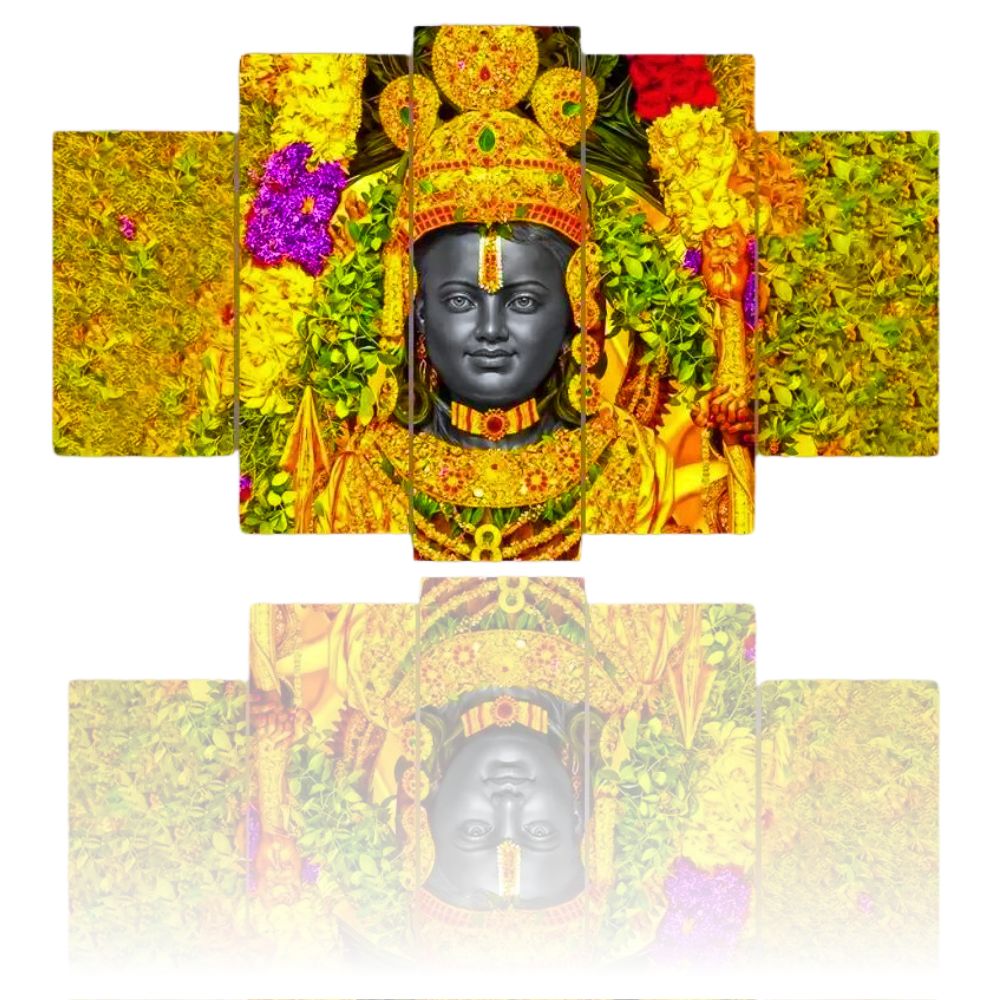 Ram Lalla Ayodhya Dham MDF wall painting for wall decor Digital Reprint 18 inch x 30 inch