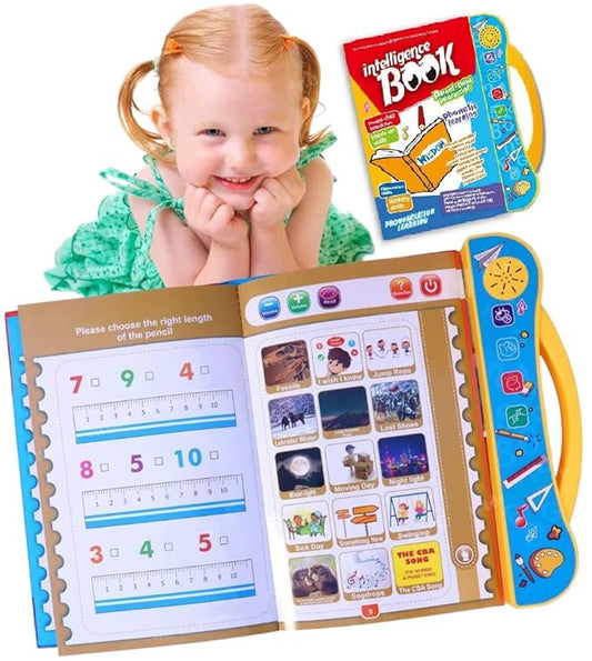 🌈Intelligence Electronic Book For Kids With English Alphabets, Numbers, Words & Rhymes 📚